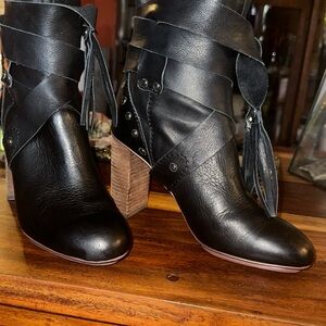 See By Chloe Black Leather Heeled Boots